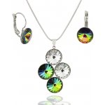 Foxette souprava šperků Swarovski VM Krystal Green Modrá JF_0133 – Sleviste.cz