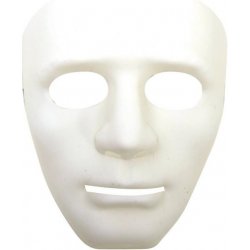 Škraboška maska bílá
