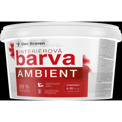 Den Braven Interiérová barva AMBIENT super bílá 15kg + 3kg – Zboží Mobilmania