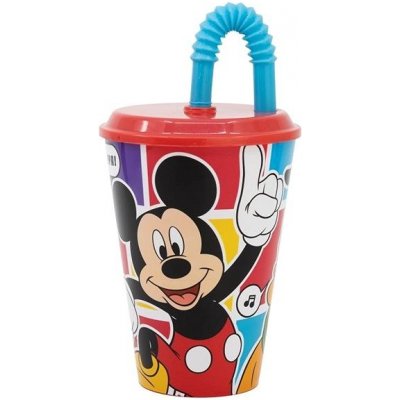 STOR Plastový kelímek s brčkem MICKEY 430 ml