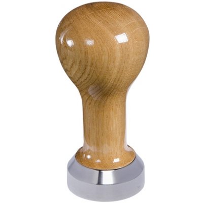 Buna Café Tamper dub lak, nerez mat, plochý 41 mm