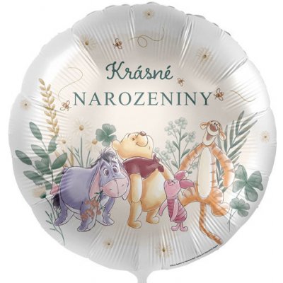 Party Deco Foliový balonek Krásné narozeniny Medvídek Pů a přátelé CZ 43 cm – Zbozi.Blesk.cz