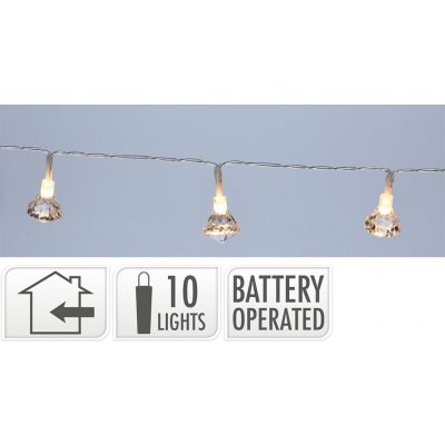 KOOPMAN Svítící řetěz s 10 LED zvonky délka 1 m – Hledejceny.cz