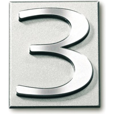 Domovní číslice samolepící stříbrná 3 4,7 cm – Zboží Mobilmania