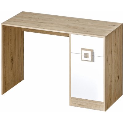Minio, psací stůl 120 cm Nimes světlý dub / bílá barva