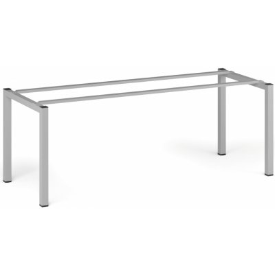 B2B Partner Square 2000 x 800 x 725 mm šedostříbrná – Zboží Mobilmania