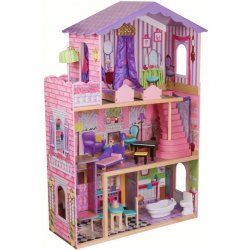 Lean Toys Dřevěný třípatrový dům s výtahem
