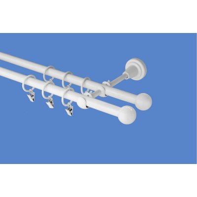 GARNÝŽE-HEBR Garnýž Koule bílá dvojitá 260 cm – Zbozi.Blesk.cz