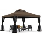 Garden Point zahradní pavilon s moskytiérou Valencia 4x4m Hnědý – Hledejceny.cz