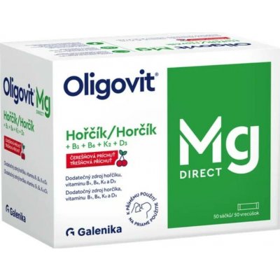 Oligovit Mg DIRECT Hořčík + B1 + B6 + K2 + D3 50 sáčků – Hledejceny.cz