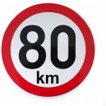 Omezení rychlosti 80 km retroreflexní pr. 150 mm (na přívěsy) – Sleviste.cz