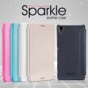 Pouzdro a kryt na mobilní telefon Sony Nillkin Sparkle Folio Sony Xperia Z3 Compact-D5803 zlaté