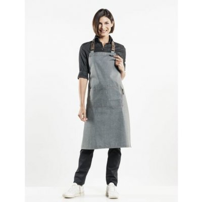 Chaud Devant Kuchářská zástěra s náprsenkou Forene Grey Denim Grey – Hledejceny.cz