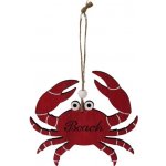 Závěs dřevo 150x145mm krab, červená – Sleviste.cz