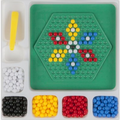 Teddies Mozaika kuličková s pinzetou malá 250 ks plast 12x12cm v krabičce – Zboží Mobilmania
