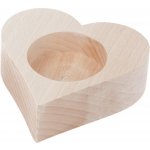 Dřevia Dřevěný svícen ve tvaru srdce – Hledejceny.cz
