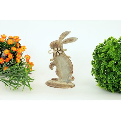 Zajíc kovová dekorace ZA806767 – Zboží Mobilmania