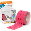 Tejpy BronVit Sport Kinesio Tape děrovaný tejpovací páska růžová 5cm x 5m