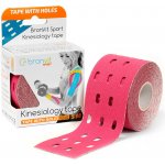 BronVit Sport Kinesio Tape děrovaný tejpovací páska růžová 5 cm x 5 m – Sleviste.cz