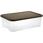 Tontarelli Box ARIANNA 29,5 l s víkem transparent/hnědá 8034181A31 – Hledejceny.cz
