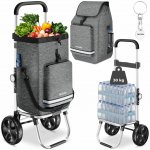 tectake 406294 nákupní vozík shopper, 3 v 1, skládací, s chladicí taškou šedá – Hledejceny.cz