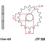 JT Sprockets JTF 558-16RB | Zboží Auto