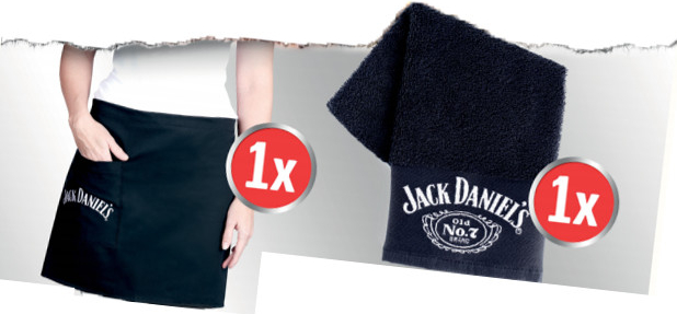 Jack Daniels (whisky) Barmanská Zástěra s barmanským ručníkem Jack Daniels  od 155 Kč - Heureka.cz