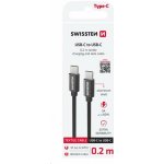 Swissten 71527208 Datový Textile USB-C, USB-C 0,2m černý – Sleviste.cz
