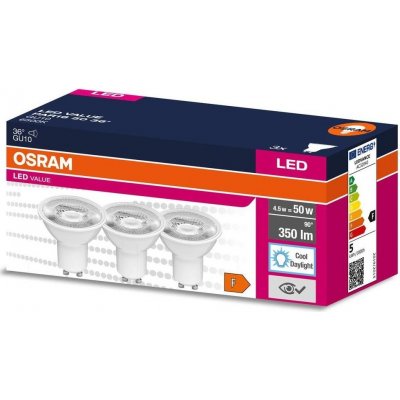 Osram SADA 3x LED Žárovka PAR16 GU10/4,5W/230V 6500K 36° – Hledejceny.cz
