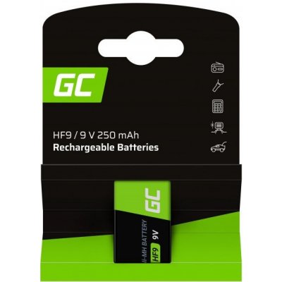 Green Cell 9V 250 mAh 1ks GR17 – Zboží Mobilmania