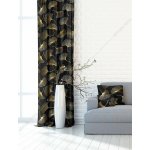 Závěsy dekorační Ginkgo biloba černá - více rozměrů - 145x250cm / Ne 401129-101 – Hledejceny.cz