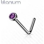 Šperky4U zahnutý piercing do nosu titan TIT1027A – Zboží Dáma