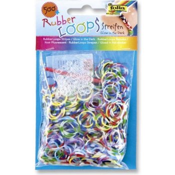 Gumičky Rubber Loops - 500 ks, mix tmavé proužky