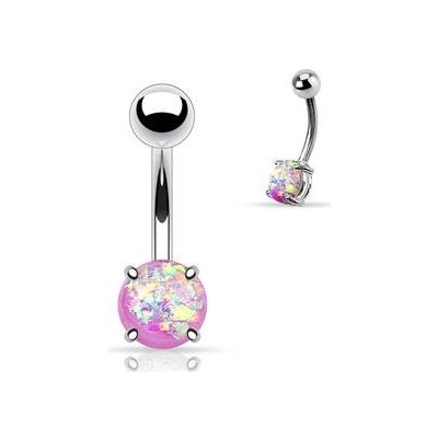 Šperky4U piercing do pupíku pryskyřičný opál WP01004-A – Zbozi.Blesk.cz