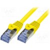 síťový kabel Logilink CQ3087S Patch, S/FTP, 6a, lanko, Cu, LSZH, 7,5m, žlutý