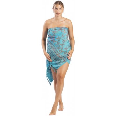 Sarong BALI BATIK STARFISH tyrkysový – Zboží Mobilmania