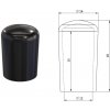 Vnější krytka PVC ø ø 16 x 18 mm, otvor 12 x 15 mm, černá