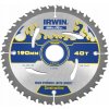 Pilový kotouč a pás Irwin Pilový kotouč 190 x 30 mm, 40 zubů, MPP, pro ruční pily, WeldTec IP190/40