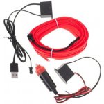 KIK KX4955 LED ambientní osvětlení pro auto/auto USB/12V páska 5m červená | Zboží Auto