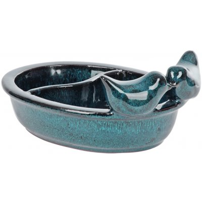 Esschert Design Pítko a krmítko keramické ø 20,5 cm modré – Hledejceny.cz