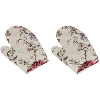 Bellatex Růže Vínová Zelená Šedá Kuchyňská chňapka 2 ks 28 x 18 cm – Zbozi.Blesk.cz