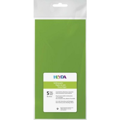 HEYDA Hedvábný papír 50 x 70 cm světle zelený 5 ks – Sleviste.cz