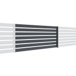 umakov-cz Hliníkový plot s obdélníkovou/laťovou výplní 20x100 mm, se sloupkem 50x60, 0,9 × 2 m, Antracit RAL 7016 – Hledejceny.cz