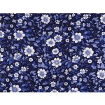Bavlněný popelín silk oděvní květy Varianta: 1 modrá pařížská 62726/163466/291362 – Hledejceny.cz