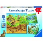 Ravensburger Zvířátka ve svých domovech 3 x 49 dílků – Zboží Dáma