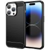 Pouzdro a kryt na mobilní telefon Apple Pouzdro Hurtel Carbon Case iPhone 14 Pro Max flexibilní gelová zadní strana černé