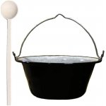 Kessel kotlík na guláš smalt 10 l vařečka do kotlíka 50 cm – Hledejceny.cz