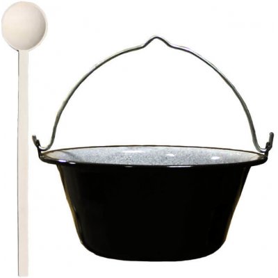 Kessel kotlík na guláš smalt 10 l vařečka do kotlíka 50 cm – Hledejceny.cz