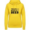 Dámská mikina s potiskem AWDis Hoodie mikina Nápis Tenhle chlap potřebuje Pivo Sluneční žlutá