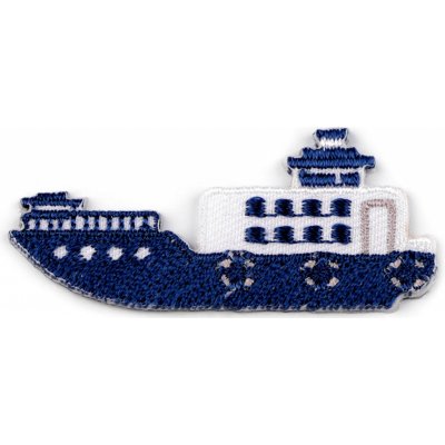 Nažehlovačka dopravní prostředky, malé, 3 modrá tmavá loď – Zboží Mobilmania